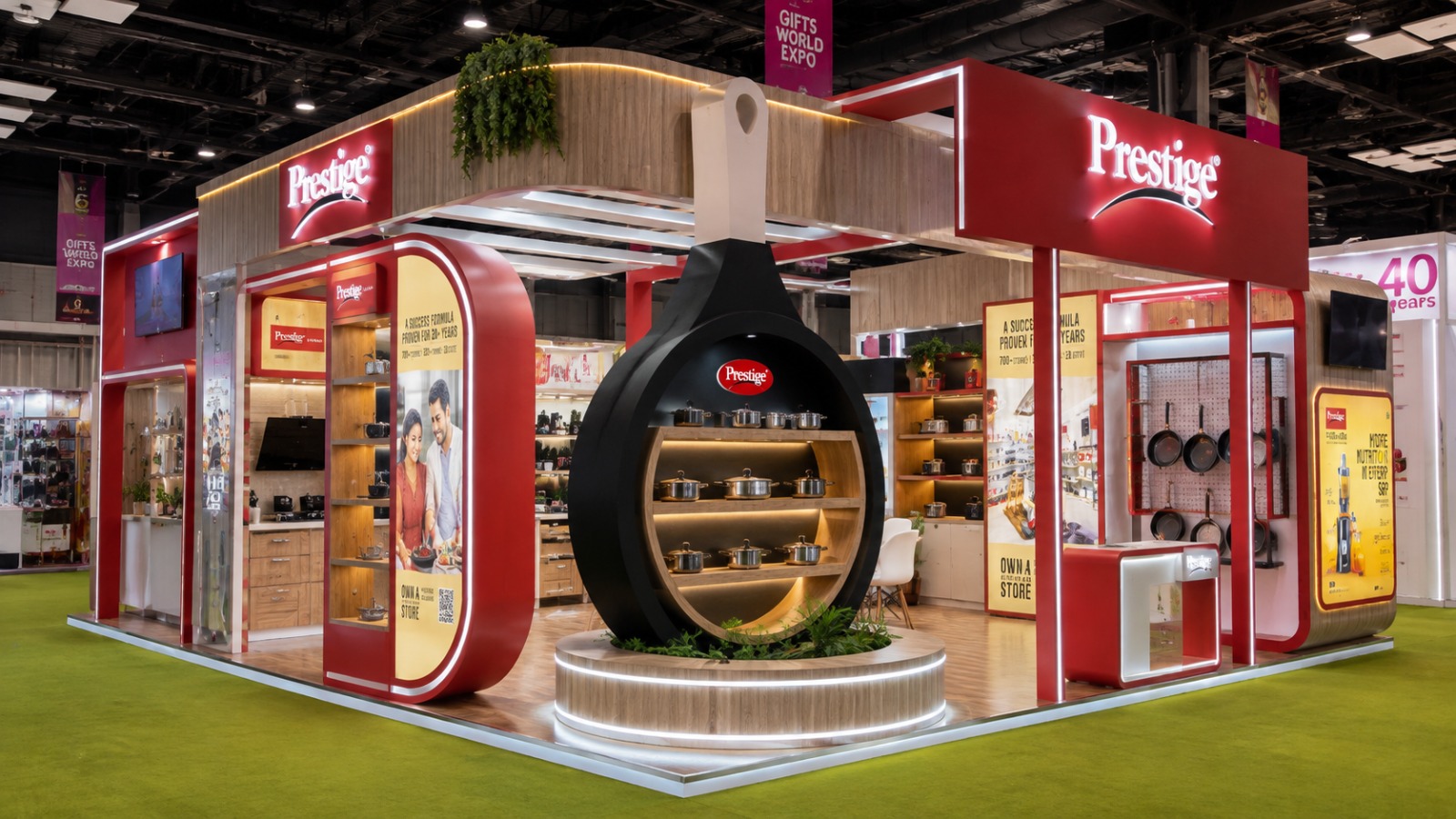 TTK Prestige exhibition booth by MISO EXPO at Gifts World Expo 2026, Delhi