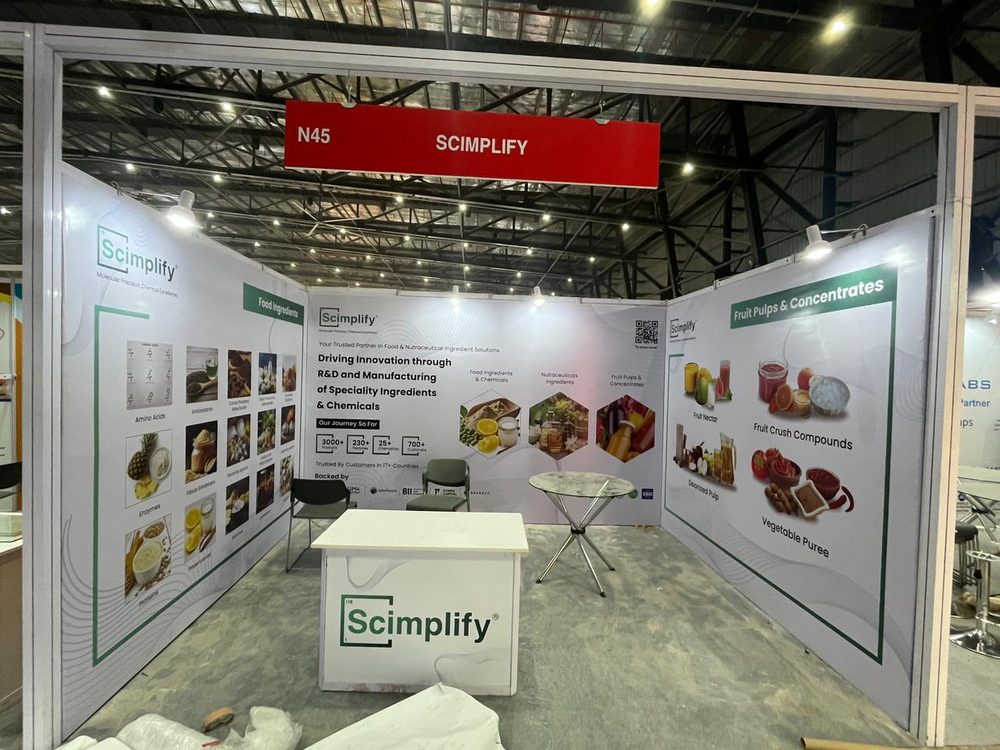 Scimplify exhibition booth by MISO EXPO at Anuga Foodtech 2025, Mumbai