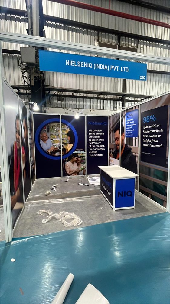 Neilsen Iq Technologies exhibition booth by MISO EXPO at Anuga Foodtech 2025, Mumbai
