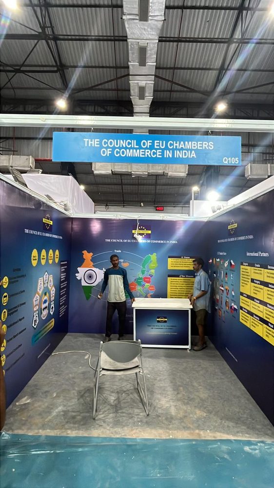Council of EU Chambers exhibition booth by MISO EXPO at Anuga Foodtech 2025, Mumbai