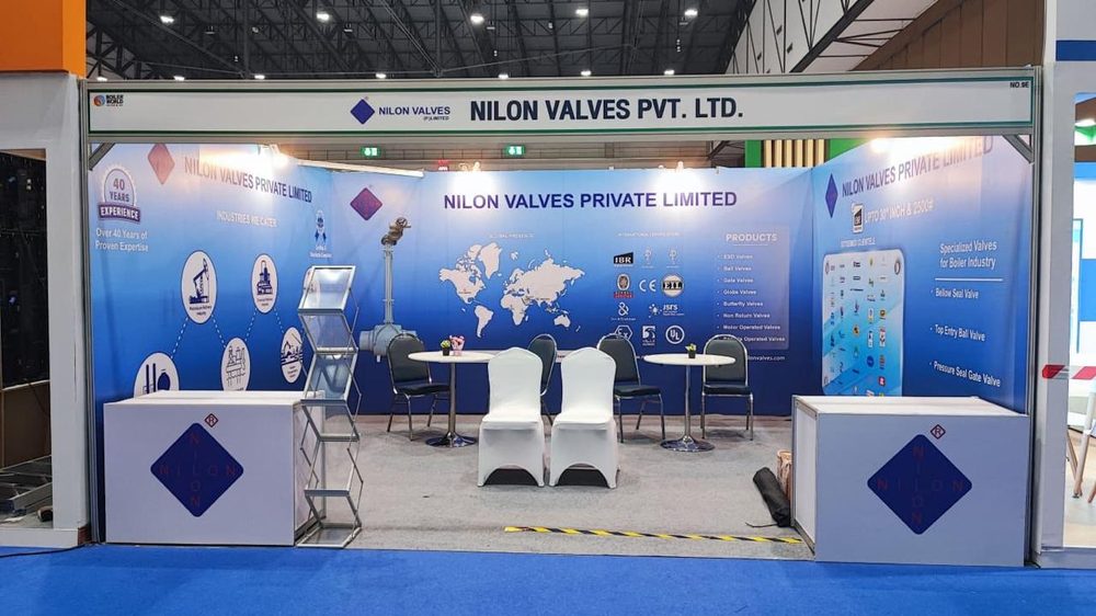 Nilon Valves exhibition booth by MISO EXPO at Boiler World Sea 2025, Bangkok Thailand