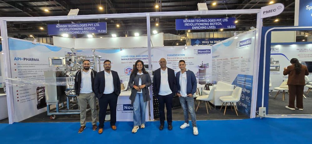Novasix Technologies exhibition booth by MISO EXPO at Pmec Expo 2025, Delhi
