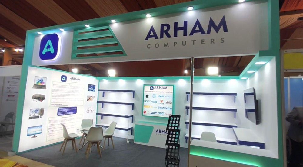 Arham Computers exhibition booth by MISO EXPO at Udaan Expo 2026, Mumbai