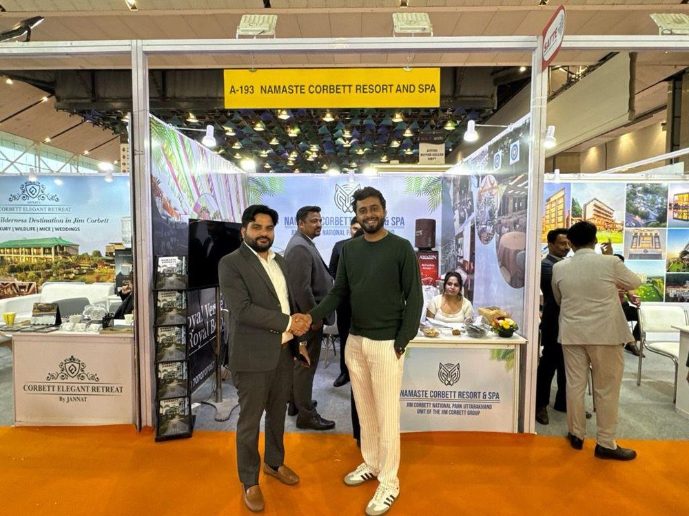Namastey Corbett exhibition booth by MISO EXPO at Satte 2026, Delhi