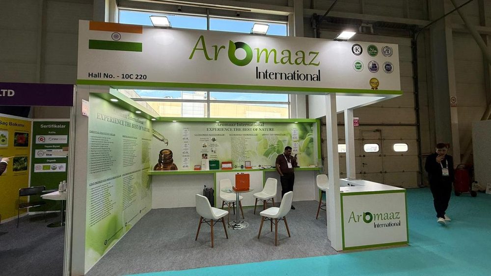 Aromaaz International exhibition booth by MISO EXPO at Beauty Istanbul 2026