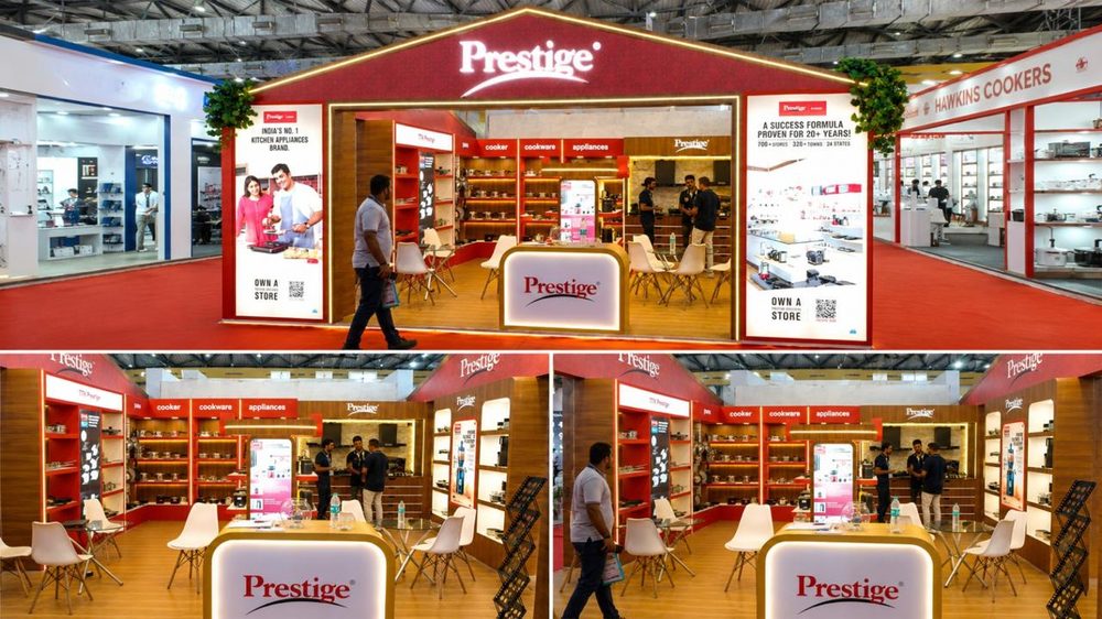 TTK Prestige exhibition booth by MISO EXPO at Homeware Expo Hyderabad 2026